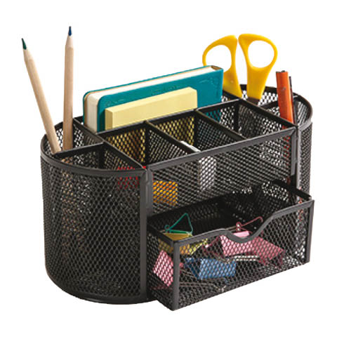 &#205;r&#243;asztali rendező fi&#243;kos f&#233;mh&#225;l&#243;s Q-CONNECT KF18472 fekete