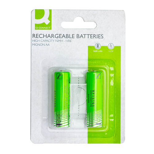 Akku &#250;jrat&#246;lthető Q-CONNECT KF15165 NiMH AA 2db-os csomag