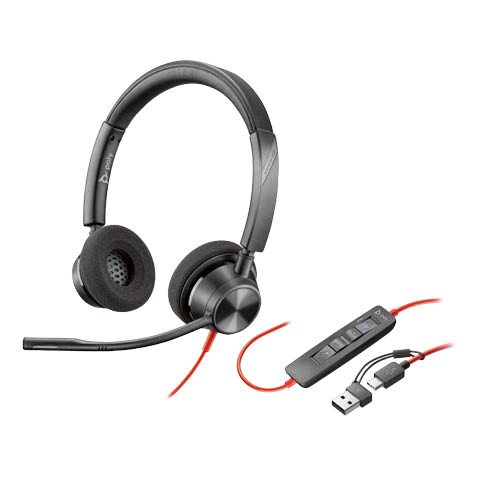 Fejhallgat&#243; mikrofonnal HP Poly Blackwire 3320 Stereo Microsoft Teams