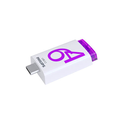 USB drive PHILIPS USB 3.2 Gen 1 64 GB USB-C lila