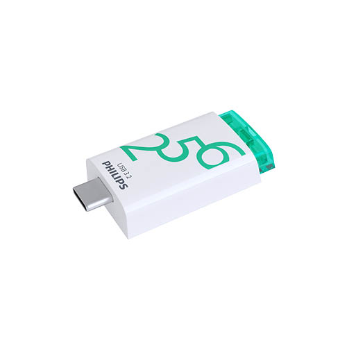 USB drive PHILIPS USB 3.2 Gen 1 256 GB USB-C z&#246;ld
