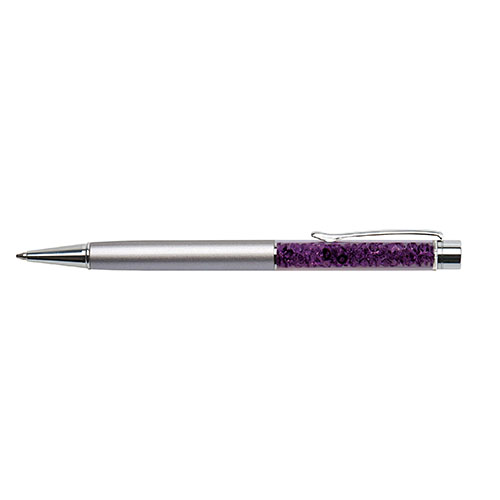 Goly&#243;sir&#243;n fel&#252;l SWAROVSKI&#174; krist&#225;lyokkal t&#246;ltve ez&#252;st tolltest 14 cm levendula