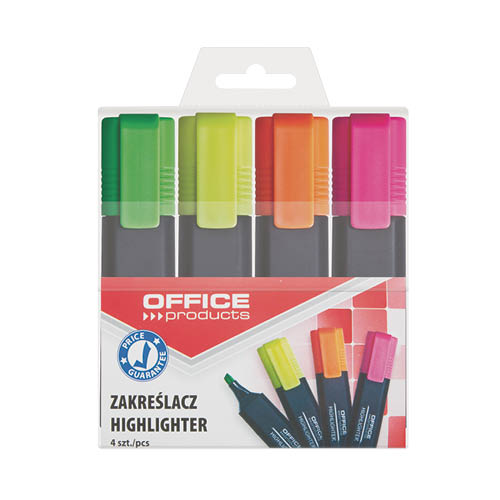 Sz&#246;vegkiemelő klt. 4db-os OFFICE PRODUCTS