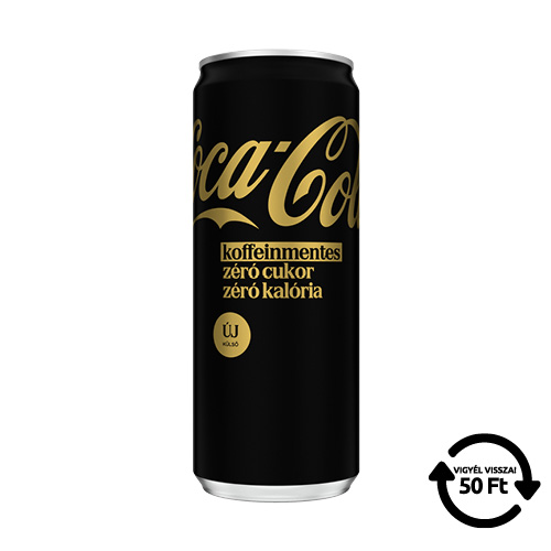 Üdítőital Coca-Cola Zero koffeinmentes 0,33l DRS díjas