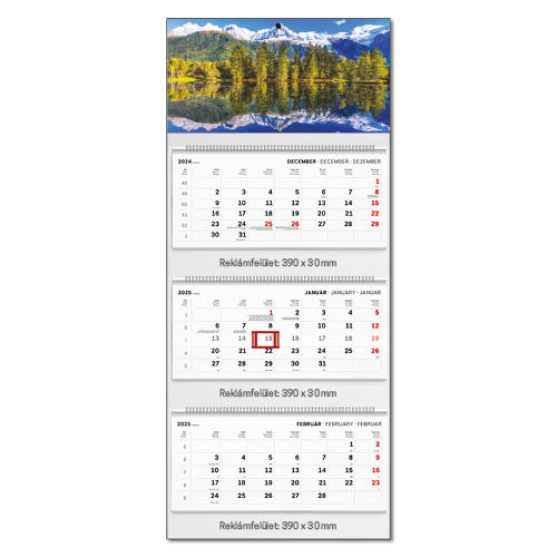 K&#233;pes speditőrnapt&#225;r T082 3 t&#246;mb&#246;s 3 havi spir&#225;los Hegy