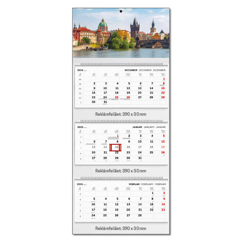 K&#233;pes speditőrnapt&#225;r T082 3 t&#246;mb&#246;s 3 havi spir&#225;los V&#225;ros