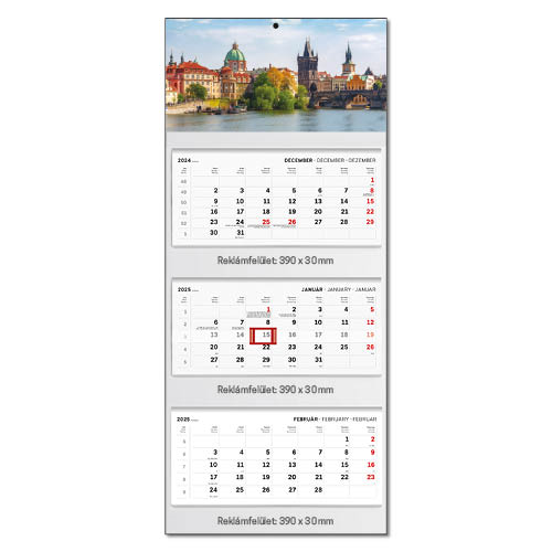 K&#233;pes speditőrnapt&#225;r T083 3 t&#246;mb&#246;s 3 havi tűz&#246;tt V&#225;ros