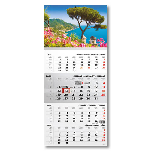 Képes speditőrnaptár T079 1 tömbös 4 havi Táj