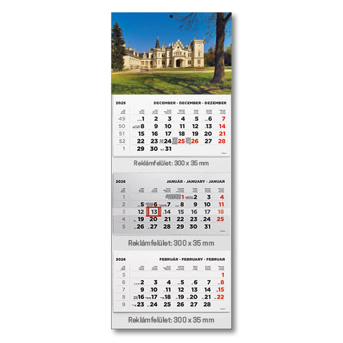 K&#233;pes speditőrnapt&#225;r T070 3 t&#246;mb&#246;s 3 havi Kast&#233;ly