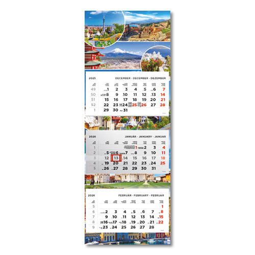 K&#233;pes speditőrnapt&#225;r T080 3 t&#246;mb&#246;s 3 havi V&#225;rosok