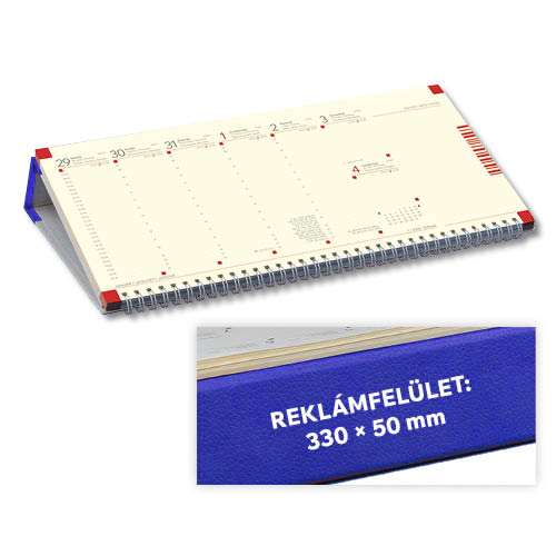 Asztali napt&#225;r fekvő jegyzetblokkos műbőr napt&#225;rh&#225;ttal C050 k&#233;k