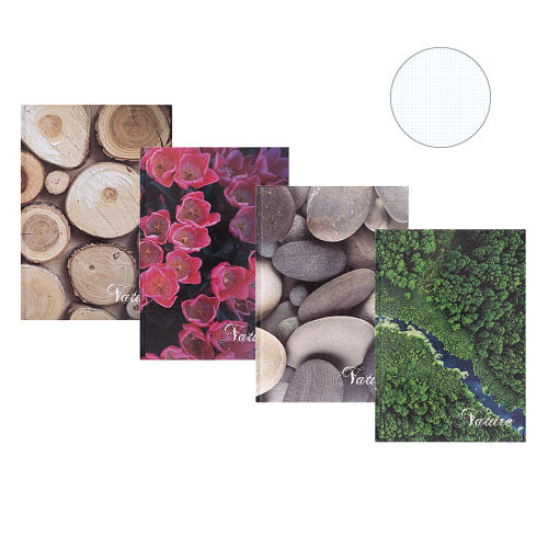 Beíró A/4 96 lap OFFICE PRODUCTS MIX NATURE kockás