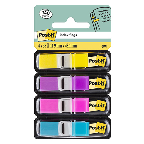 Post-it® Index 683-4AB 12x43mm 4x35 címke