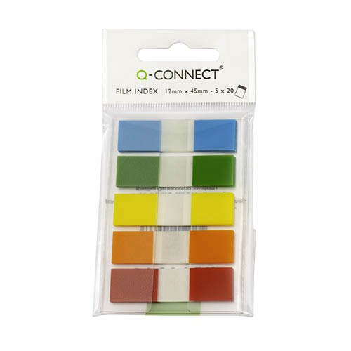 Öntapadós oldaljelölő PP 12,5x43mm 5x20lap Q-CONNECT KF14966