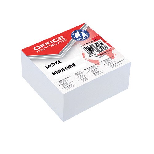 Kockatömb OFFICE PRODUCTS 85 x 85 x 40 mm ragasztott fehér