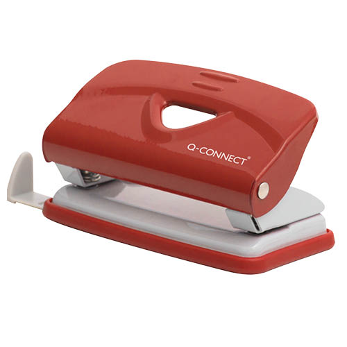 Lyukasztó 10 lapos  Light duty Q-CONNECT 9014 piros
