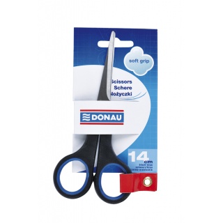 Univerzális olló DONAU SoftGrip 14cm fekete/kék