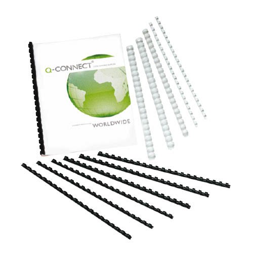 Kötőgépspirál Q-CONNECT 22 mm fekete