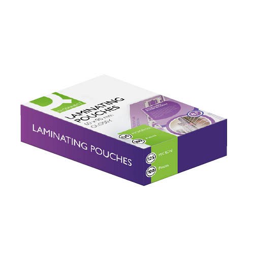 Lamináló fólia 65x95mm 125 mikron fényes Q-CONNECT KF01213