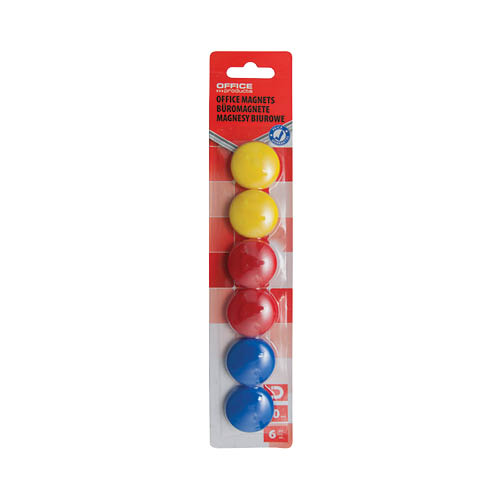 Mágnes 30mm kerek OFFICE PRODUCTS 6db-os