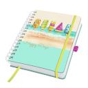 Spirálfüzet A/5 120 lap SIGEL Jolie sima türkiz
