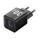 Hálózati töltő VENTION USB-C+A fekete