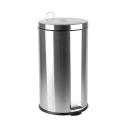 Pedálos szemetes kivehető vödörrel, rozsdamentes, 40l