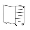 Mobil konténer 3 fiókos TENTO 2.0 PEDESTAL MOB 3D SLIM 33,2x57,5x60cm natúrfa