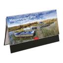 Asztali naptár álló műbörös naptárháttal Magyarországot járva T560T