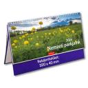  Asztali naptár álló műbörös naptárháttal Nemzeti parkjaink T542T kék