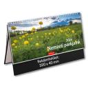  Asztali naptár álló műbörös naptárháttal Nemzeti parkjaink T542T fekete