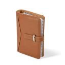 Gyűrűs kalendárium Saturnus fényes bőrhatású műbőr S437 vlágosbarna