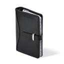 Gyűrűs kalendárium Saturnus fényes bőrhatású műbőr M437 fekete