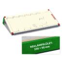 Asztali naptár fekvő jegyzetblokkos műbőr naptárháttal C050 zöld