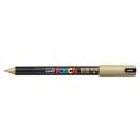 Dekormarker UNI POSCA PC-1M 0,7-1mm kúpos hegy arany