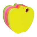 Öntapadós jegyzettömb 70x70x40mm 400lap DONAU alma forma neonmix