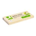 Öntapadós Jegyzettömb 38x51mm 3x100lap Q-CONNECT KF22367 RECYCLED sárga