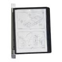 Bemutatótábla tartó fali A/4 DURABLE VARIO® MAGNETIC WALL 5 db panellel fekete