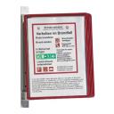 Bemutatótábla tartó fali A/4 DURABLE VARIO® MAGNETIC WALL 5 db panellel piros